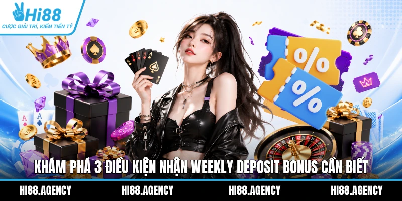 Khám Phá 3 Điều Kiện Nhận Weekly Deposit Bonus Cần Biết